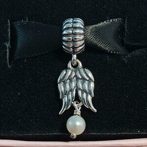 Authentic Pandora Guardian Angel Pearl Dangle Charm 790975P
